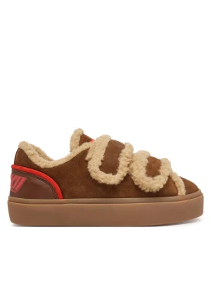 Sneakersy Inuikii Lila Shearling Low Velcro 1001.001.0561.150 Brązowy