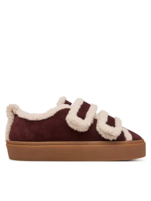 Sneakersy Inuikii Shearling Low Velcro 1001.001.0231.518 Bordowy