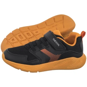 Sneakersy J Sprintye B. A - Syn.Lea+Mesh Black/Orange J55GBA 0BC14 C0038 (GE209-a) Geox