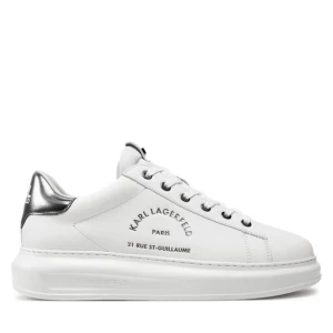 Sneakersy KARL LAGERFELD KL52538 White Lthr w/Silver 01S