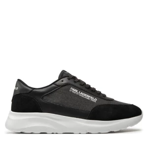 Sneakersy KARL LAGERFELD KL53619 Black Suede/Textile 700
