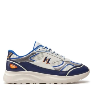 Sneakersy KARL LAGERFELD KL53620 White Lthr/Text w/Navy 41A