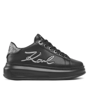 Sneakersy KARL LAGERFELD KL62510A Black Lthr w/Silver