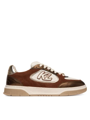 Sneakersy KARL LAGERFELD Kourtney KL63025 Brązowy