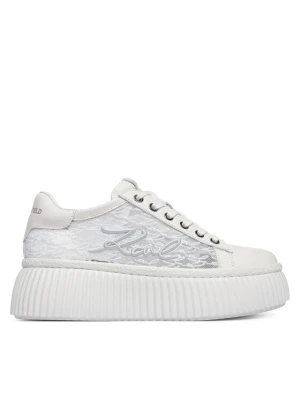 Sneakersy KARL LAGERFELD Kreeper Lo KL42326 Biały