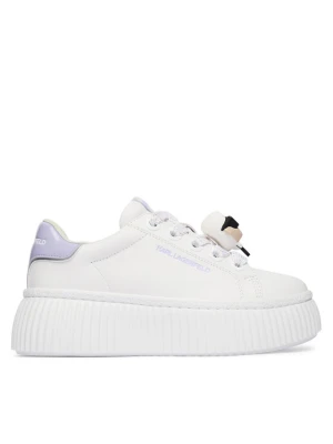 Sneakersy KARL LAGERFELD Kreeper Lo KL42336T Écru Kremowy