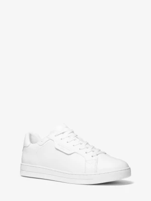 Sneakersy Keating z płótna ze skóry Michael Kors OPTYCZNA BIEL (Biały)