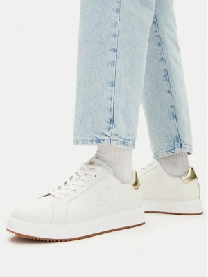 Sneakersy LAUREN RALPH LAUREN Ainsley Metallic 802974379002 Biały