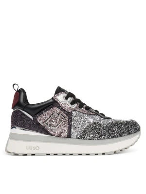 Sneakersy Liu Jo Maxi Wonder Glitter 01 BF5009 TX007 Srebrny