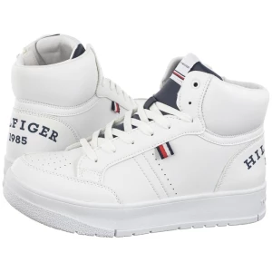 Sneakersy Logo High Top Lace-Up Sneaker T3X9-33362-1355 X336 White/Blue (TH1042-a) Tommy Hilfiger