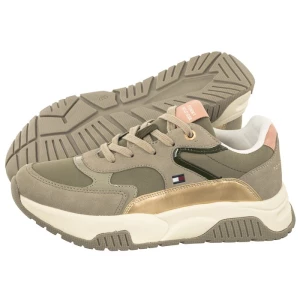 Sneakersy Low Cut Lace-Up Sneaker T3A9-33000-1492 A177 Grey/Military Green (TH840-a) Tommy Hilfiger