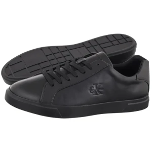 Sneakersy Low Prof Cupsole Lth Triple Black HM0HM02123 0GJ (CK744-a) Calvin Klein