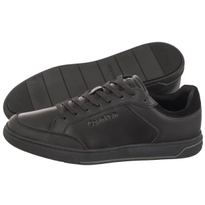 Sneakersy Low Top Lace Up Lth Triple Black HM0HM01455 0GJ (CK416-a) Calvin Klein