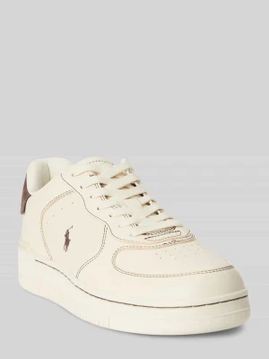 Sneakersy Low z skóry bydlęcej nappa Polo Ralph Lauren Écru