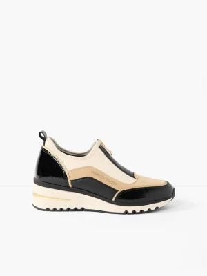 Sneakersy marki Marco Tozzi z zamkiem błyskawicznym BonPrix czarny