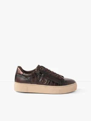 Sneakersy marki Tamaris z zamkiem błyskawicznym BonPrix brązowy