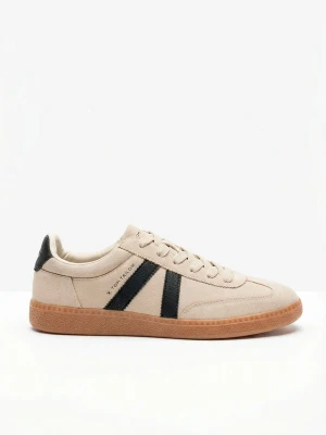Sneakersy marki Tom Tailor w stylu retro BonPrix beżowy