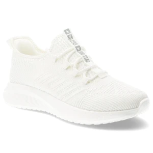 Sneakersy męskie Big Star, cholewka z materiału tekstylnego o oddychającej strukturze elastyczne sznurowanie na płaskiej podeszwie, białe, UU174004