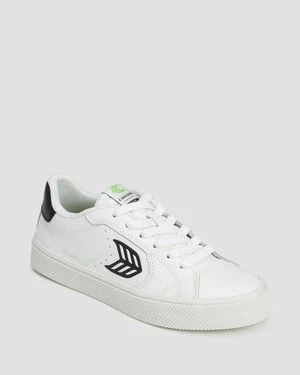 Sneakersy Męskie Cariuma Salvas White Leather Black Logo