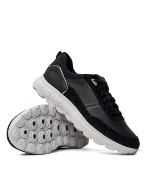 Sneakersy męskie czarne GEOX U Spherica U25BYC 08522 C4002