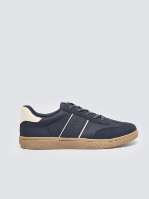 Sneakersy męskie sportowe ze skóry ekologicznej granatowe SS174079 403 BIG STAR