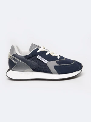 Sneakersy męskie ze skóry naturalnej granatowe RR174373 403 BIG STAR