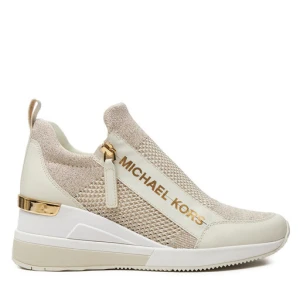 Sneakersy MICHAEL Michael Kors Wills Metallic Stretch Knit Trainer 43S3WIFS4D Beżowy
