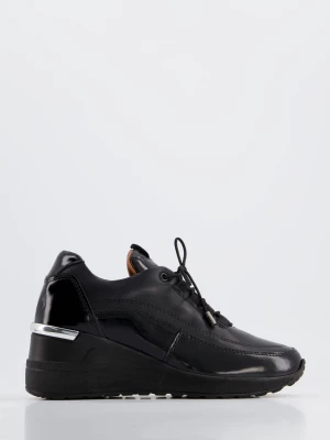 SNEAKERSY NA KOTURNIE 0127 101 BLACK Venezia