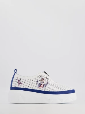 SNEAKERSY NA PLATFORMIE 3526081 WHIT-BLU Venezia