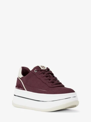 Sneakersy na platformie Hayes z zamszu z fakturą łuski krokodyla Michael Kors