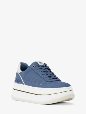 Sneakersy na platformie Hayes z zamszu z fakturą łuski krokodyla Michael Kors