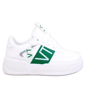 Sneakersy na platformie Sterry White Green - Inello zielone