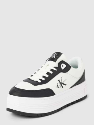 Sneakersy na platformie z detalami z logo Calvin Klein Jeans