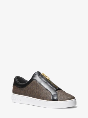Sneakersy na zamek Keaton z charakterystycznym logo Michael Kors BRĄZOWY (Brązowy)