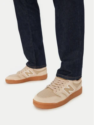 Sneakersy New Balance Numeric 480 UN480TSG Brązowy jasny