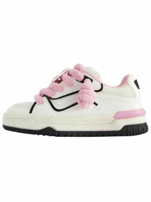 Sneakersy niskie Bershka mleczny