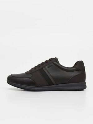 Sneakersy niskie Geox ciemnobrązowy