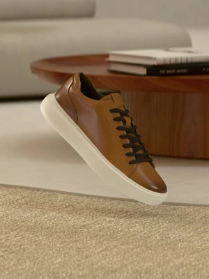 Sneakersy niskie Geox jasnobrązowy