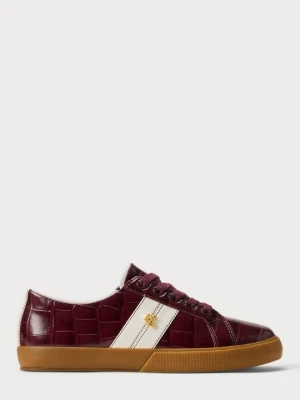 Sneakersy niskie Lauren Ralph Lauren bordowy