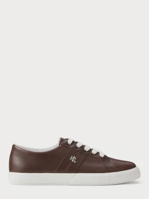 Sneakersy niskie Lauren Ralph Lauren ciemnobrązowy