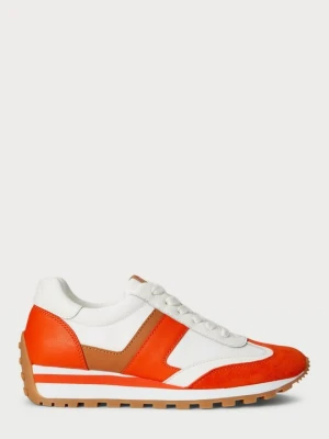 Sneakersy niskie Lauren Ralph Lauren pomarańczowy