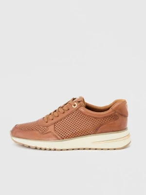 Sneakersy niskie Marco Tozzi koniakowy