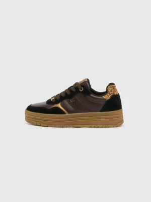 Sneakersy niskie Mexx ciemnobrązowy