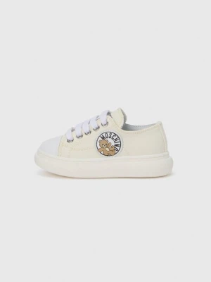 Sneakersy niskie MOSCHINO mleczny