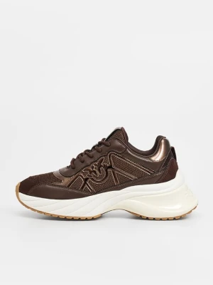 Sneakersy niskie Pinko ciemnobrązowy