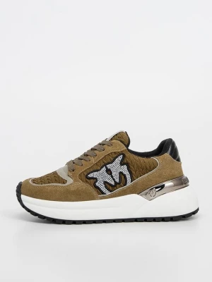 Sneakersy niskie Pinko oliwkowy