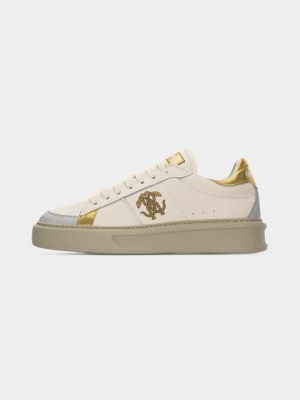 Sneakersy niskie Roberto Cavalli mleczny