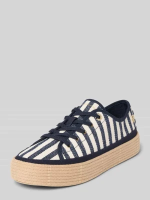 Sneakersy niskie z detalem ze sznurka Tommy Hilfiger Granatowy
