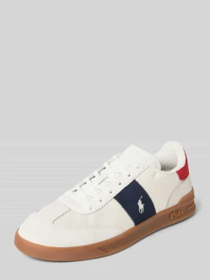 Niskie sneakersy z dodatkiem skóry bydlęcej model 'HERITAGE AERA' Polo Ralph Lauren