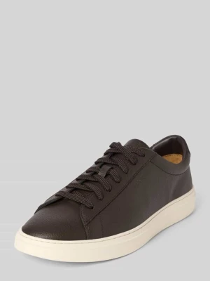Sneakersy niskie z fakturowanej skóry bydlęcej Boss